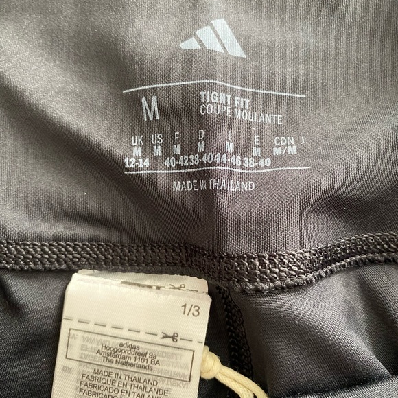 Adidas High-Waist Black Active Leggings - Women Size M NWT - Picture 6 of 7